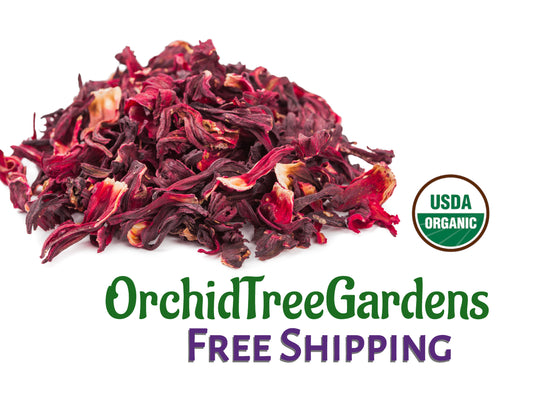 Hibiscus Flower - cut & sifted UDSA ORGANIC Dried Herbs